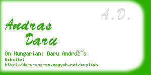 andras daru business card